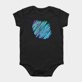 multicolored straight line Baby Bodysuit